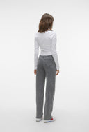 VERO MODA - High Waist Wide Leg Jeans - Charcoal