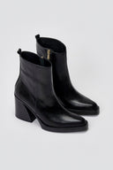 Iris Block Heel Ankle Boots - Black Matte - thefashionproject.gr - IRIS
