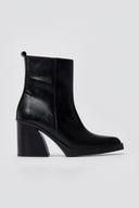 Iris Block Heel Ankle Boots - Black Matte - thefashionproject.gr - IRIS