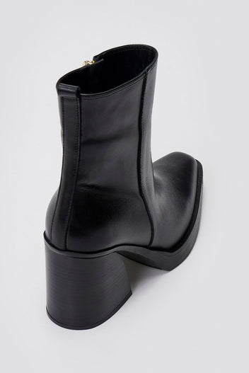 Iris Block Heel Ankle Boots - Black Matte - thefashionproject.gr - IRIS