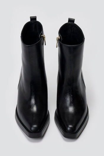 Iris Block Heel Ankle Boots - Black Matte - thefashionproject.gr - IRIS
