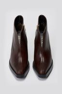 IRIS Cut Out Ankle Boots - Dark Brown Matte - thefashionproject.gr - IRIS