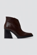IRIS Cut Out Ankle Boots - Dark Brown Matte - thefashionproject.gr - IRIS