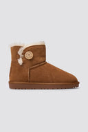 KELARA Fur Lined Ankle Boots - Camel Suede - thefashionproject.gr - KELARA
