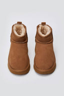 KELARA Fur Lined Ankle Boots - Camel Suede - thefashionproject.gr - KELARA