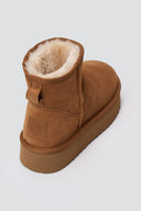 KELARA Fur Lined Ankle Boots - Camel Suede - thefashionproject.gr - KELARA