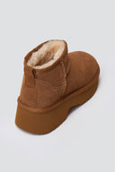 KELARA Fur Lined Ankle Boots - Camel Suede - thefashionproject.gr - KELARA