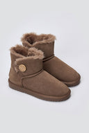 KELARA Fur Lined Ankle Boots - Taupe Suede - thefashionproject.gr - KELARA