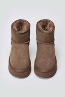 KELARA Fur Lined Ankle Boots - Taupe Suede - thefashionproject.gr - KELARA