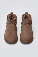 KELARA Fur Lined Ankle Boots - Taupe Suede - thefashionproject.gr - KELARA