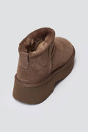 KELARA Fur Lined Ankle Boots - Taupe Suede - thefashionproject.gr - KELARA