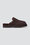 KELARA Fur Lined Winter Slippers - Brown Suede - thefashionproject.gr - KELARA