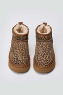 KELARA Leopard Print Ankle Boots - Leopard suede - thefashionproject.gr - KELARA