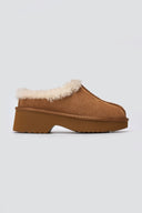 KELARA Winter Slippers Warm Lining - Camel Suede - thefashionproject.gr - KELARA