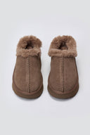 KELARA Winter Slippers Warm Lining - Taupe Suede - thefashionproject.gr - KELARA