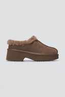 KELARA Winter Slippers Warm Lining - Taupe Suede - thefashionproject.gr - KELARA