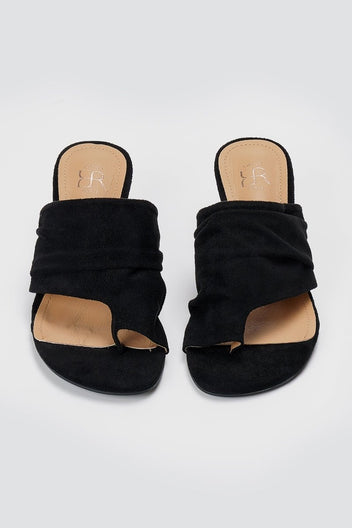 ERYNN - Kitten Heel Mules - Black Suede