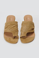 ERYNN - Kitten Heel Mules - Taupe Suede