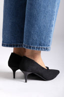 Kitten Heel Pumps TFP - Black Suede - thefashionproject.gr - TFP