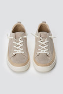 Refresh - Knit Lace Up Sneakers Comfort - Beige Matte