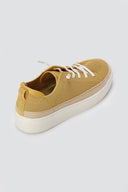 Refresh - Knit Lace Up Sneakers Comfort - Mustard
