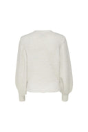 ONLY - Knit Top Embellished Neckline - Beige