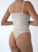 Κορμάκι με διαφάνεια Vero Moda 10295689 - Μπεζ - thefashionproject.gr - VERO MODA