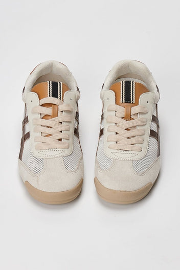 CORINA - Lace Up Sneakers - Beige Matte