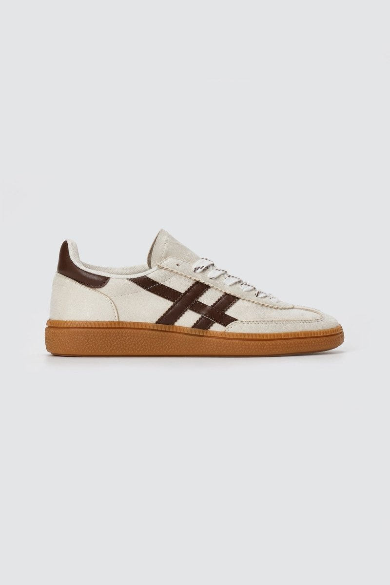 CORINA - Lace Up Sneakers - Beige Matte
