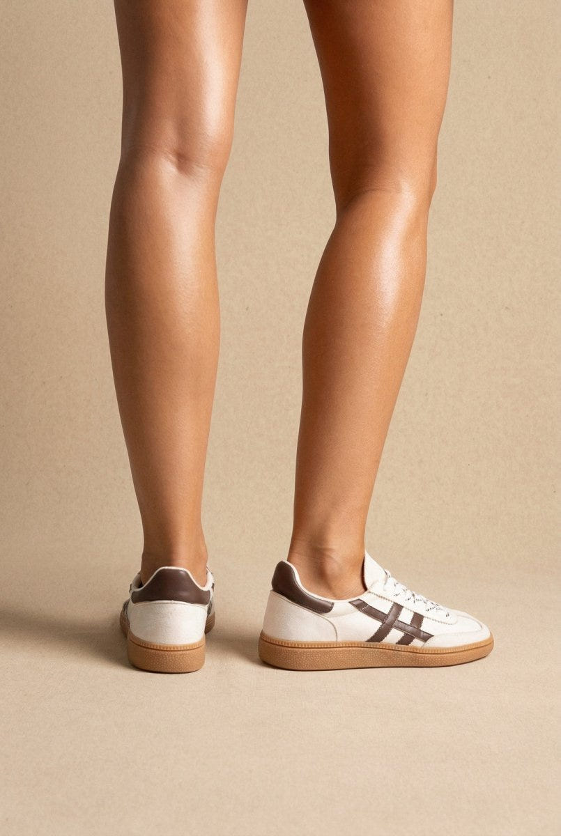 CORINA - Lace Up Sneakers - Beige Matte