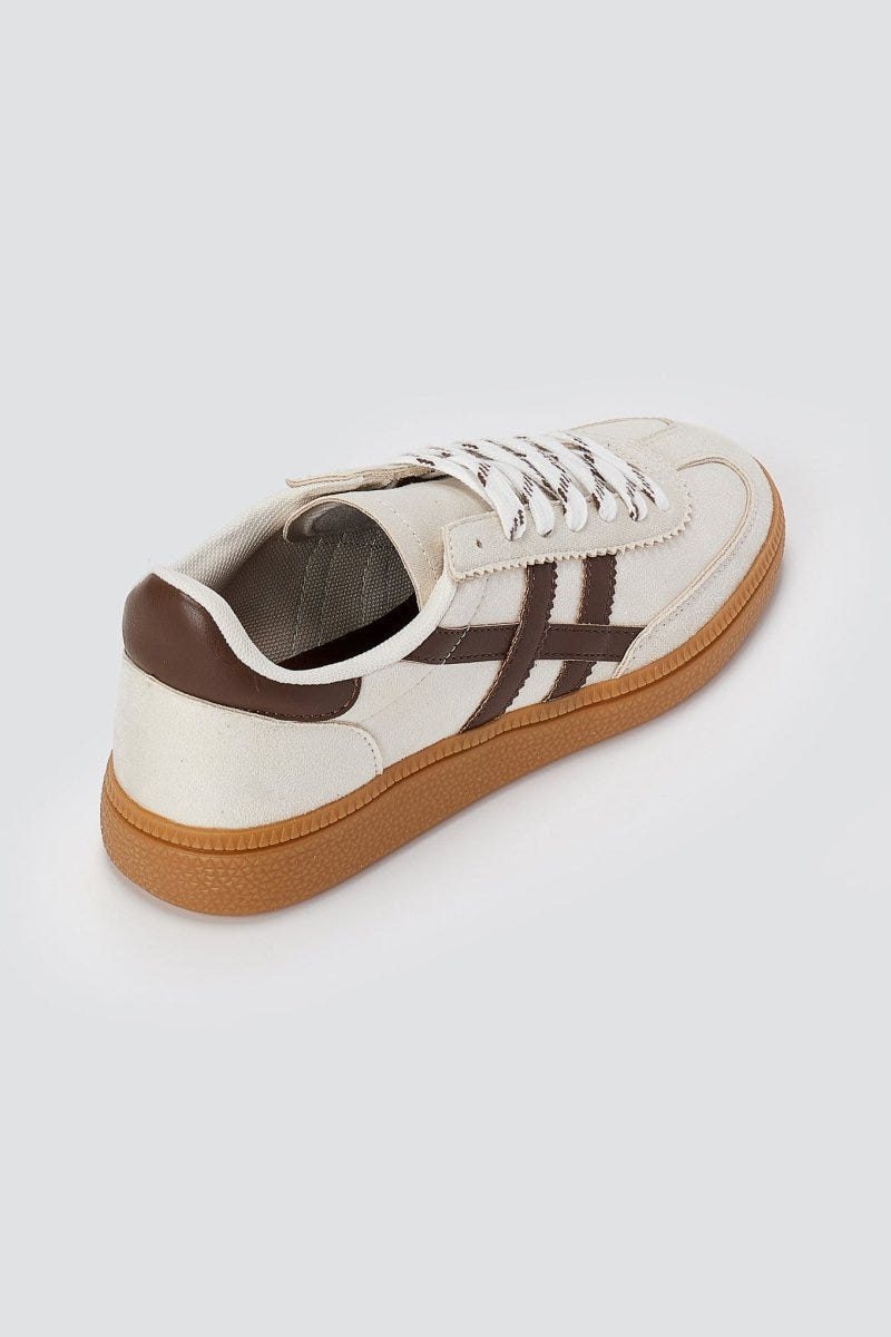 CORINA - Lace Up Sneakers - Beige Matte