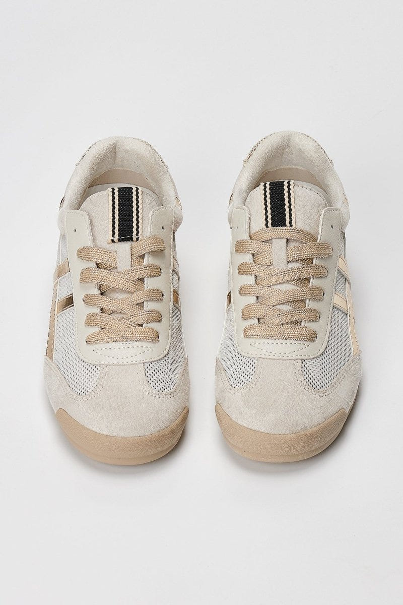 CORINA - Lace Up Sneakers - Gold