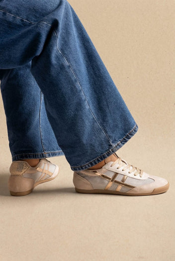 CORINA - Lace Up Sneakers - Gold