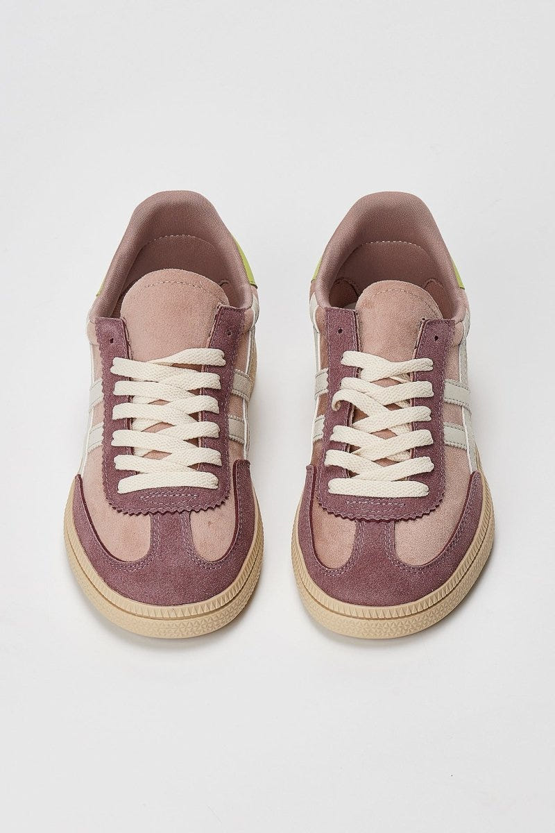 CORINA - Lace Up Sneakers - Lilac Suede