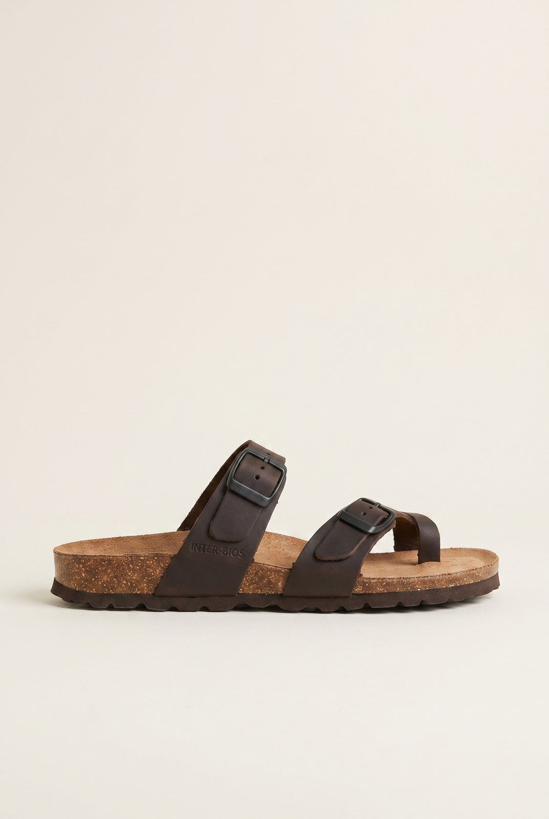 Inter - Bios - Leather Anatomic Sandals - Dark Brown Matte