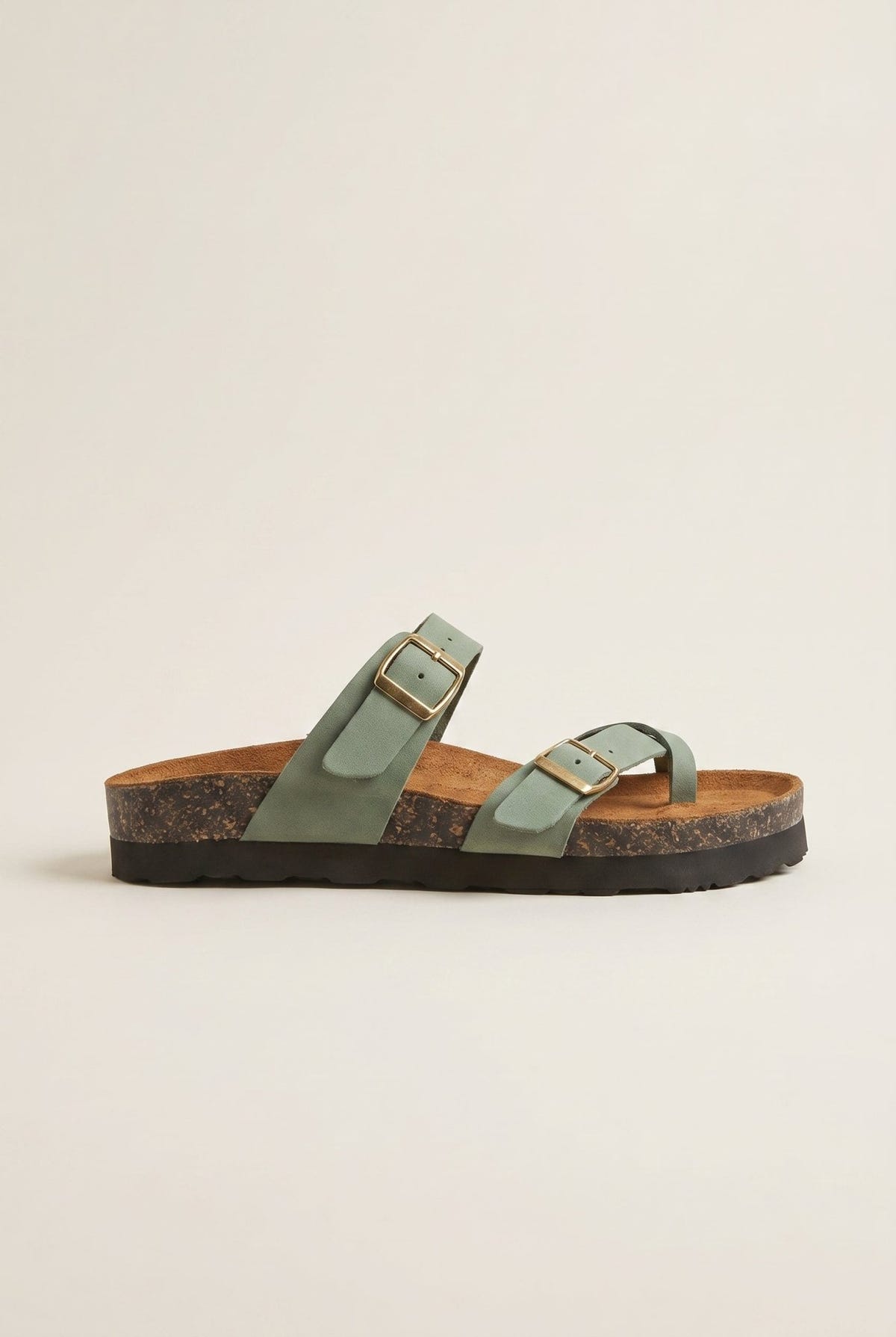 ATENEO - Leather Anatomical Sandals - Green