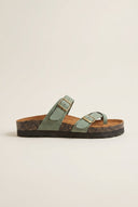 ATENEO - Leather Anatomical Sandals - Green