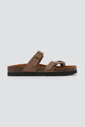 ATENEO - Leather Anatomical Sandals - Taupe