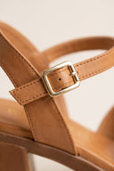 TFP - Leather Cut-out Sandals - Tan