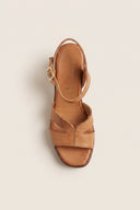 TFP - Leather Cut-out Sandals - Tan