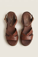 TFP - Leather Cutout Platforms - Brown Matte