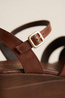 TFP - Leather Cutout Platforms - Brown Matte
