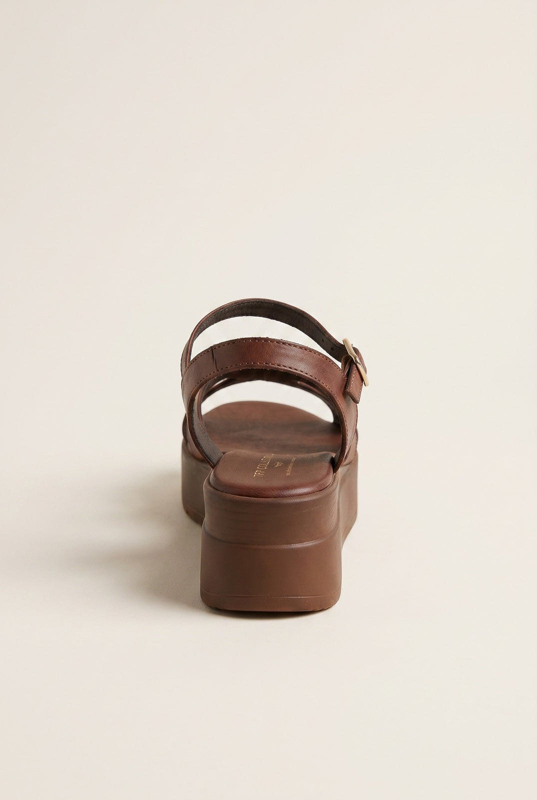 TFP - Leather Cutout Platforms - Brown Matte