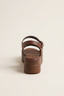TFP - Leather Cutout Platforms - Brown Matte