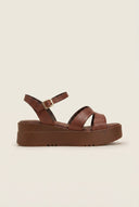 TFP - Leather Cutout Platforms - Brown Matte