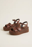 TFP - Leather Cutout Platforms - Brown Matte