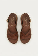 TFP - Leather Flatform Sandals - Brown Matte