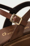 TFP - Leather Flatform Sandals - Brown Matte
