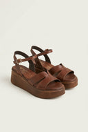 TFP - Leather Flatform Sandals - Brown Matte