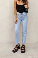 TFP - Leather Flatform Sandals Buckle - Black